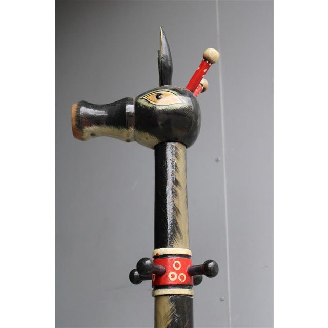 Giraffe Coat Hanger for Children's Bedroom in Lacquered Wood, 1960s For Sale - Image 6 of 14