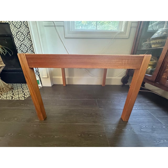 Mid Century Danish (Gangso Mobler) Teak & Relief-Carved Tile End/ Coffee Table For Sale - Image 12 of 12