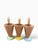 Absolutely adorable vintage ceramic dessert set featuring three whimsical ice cream cone-shaped serving cups, each with a...