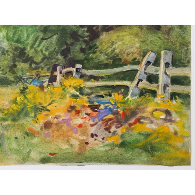 Rustic Vintage 1922 New Jersey Landscape Watercolor Painting by Egbert Cadmus For Sale - Image 3 of 7