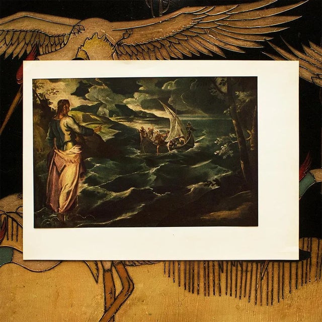 Renaissance 1956 After Tintoretto "Christ at the Sea of Galilee", Vintage Full-Color Print For Sale - Image 3 of 7