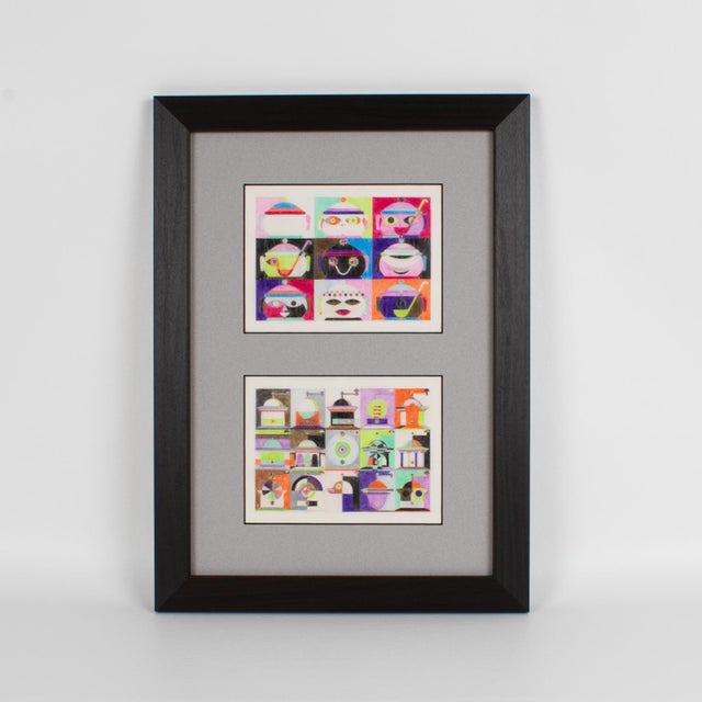 Geometric Multicolor Surrealist Drawings on Tracing Paper, France, Circa 1960 For Sale In Atlanta - Image 6 of 11