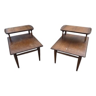 Mid Century Bassett Furniture Side Tables, Pair For Sale