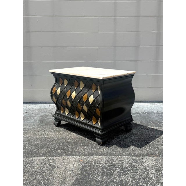 Vintage Harlequin Hand Painted Marble Top Vanleigh Chest of Drawers For Sale In West Palm - Image 6 of 6