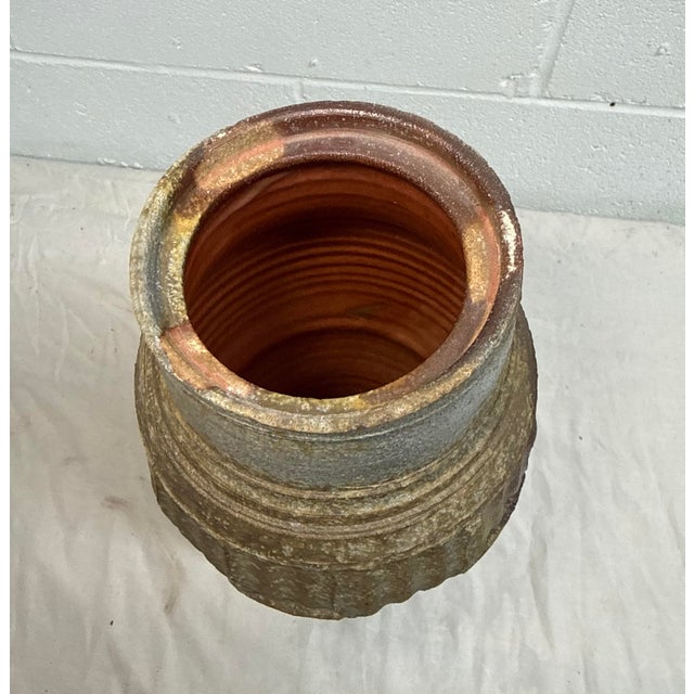 Large Handmade Signed Lewis Pottery Lidded Vase Urn Brutalist Sculpture Statue For Sale - Image 13 of 15