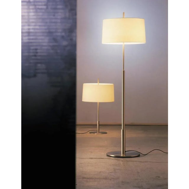 Metal Nickel Diana Mayor Floor Lamp by Federico Correa For Sale - Image 7 of 9