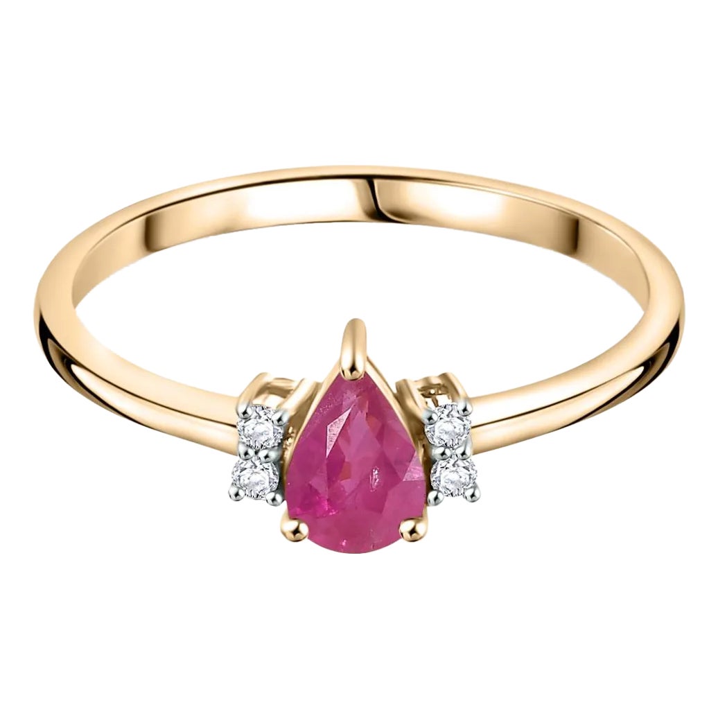 Minimalist 18k Gold Ruby Diamond Proposal Ring Size 7 Chairish — free download