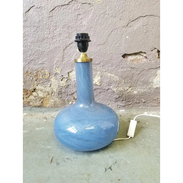 Large lamp Troll 2 Sidse Werner for Holmegaard. Glass paste, bubbled, blue and multicolored reflections. Electricity...