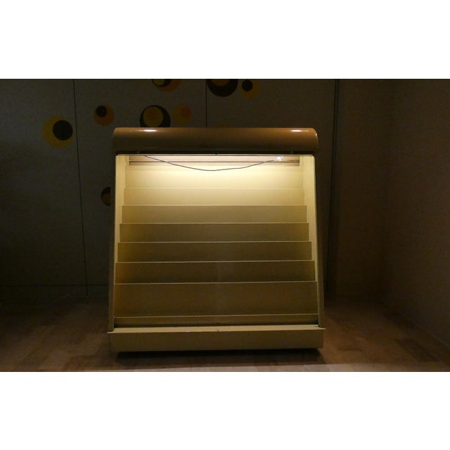 Painted Iron Display Stand with Shutter Closure, Italy, 1960s For Sale - Image 18 of 18