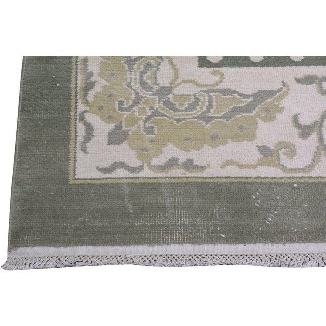 1960s Vintage Chinese Art Deco Hand Knotted Wool Rug,09'09'' X 13'10'' For Sale - Image 5 of 6