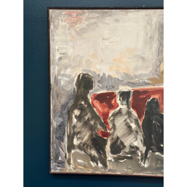 Max Bilde, Figure Composition, 1961, Oil Painting on Canvas, Framed For Sale - Image 11 of 18