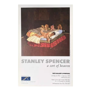 Vintage 1993 Original Stanley Spencer Tate Gallery Liverpool Exhibition Poster