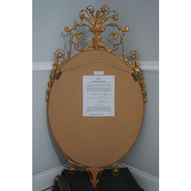 Carvers Guild Adams Style Gold Frame Mirror For Sale - Image 11 of 12