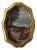 Mid Century Florentine Made in Italy Western Wagon Scene Print in Gilt Frame For Sale