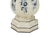 A Pair of Vintage 1980s Hand-Painted Blue and White Toleware Table Lamps - For Sale - Image 9 of 12