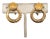 Vintage 1980s Signed Napier Goldtone Hoop Clip Earrings-2 Pieces For Sale