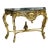 French Style Console Table Black Marble Topped Gold Details For Sale