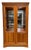 Cherrywood Display Cabinet with Glass Doors and Lighting For Sale