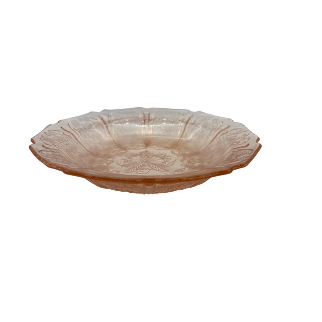 Early 20th Century Early 20th Century Jeannette Cherry Blossom Pink Depression Glass Bowl For Sale - Image 5 of 8