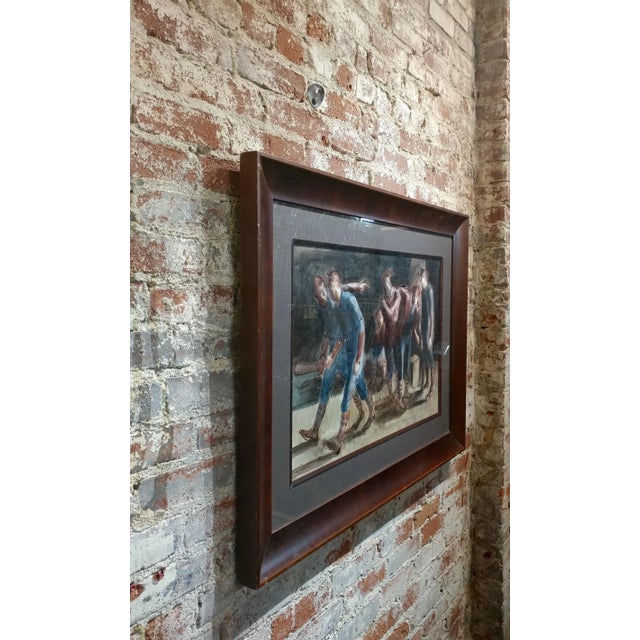 Sculpture Materials Carl Hugo Beetz "Taking the Baseball Field" Mixed Media Painting For Sale - Image 7 of 10