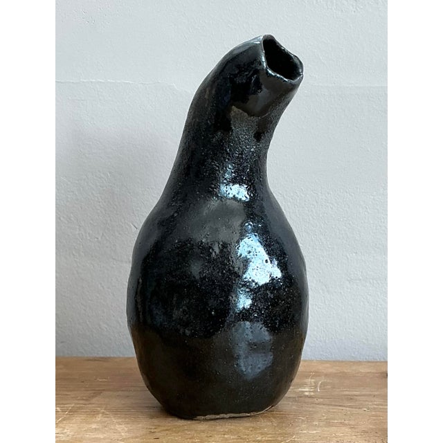 Vintage Original Studio Pottery Vase For Sale In West Palm - Image 6 of 12