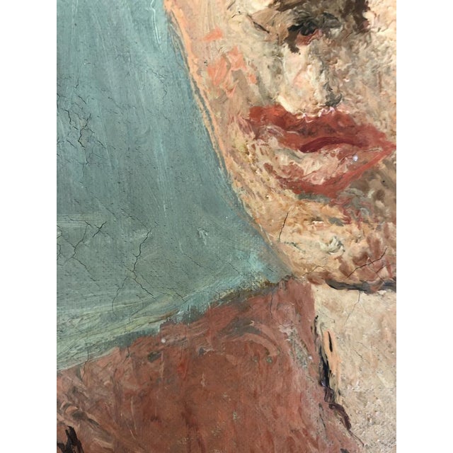 Pierre Jaques, Femme à la blouse rose, Oil on Canvas, Framed For Sale - Image 5 of 10