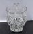 Metal Mid 20th Century Waterford Style Boho Chic Heavy Crystal Bonbonniere Cookie Jar Bowl For Sale - Image 7 of 15