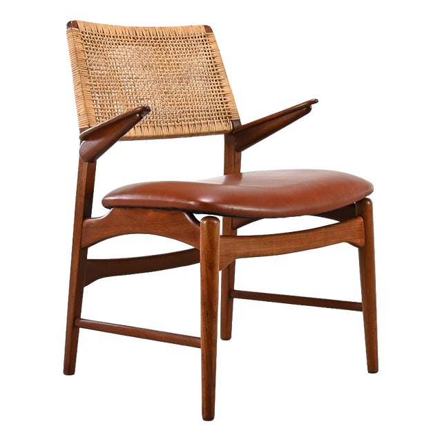 Vintage Danish Model 48 Armchair by E. Knudsen for Jensen & Lykkegaard, 1950 For Sale