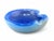 Mid-Century Modern Vintage Italian Murano Opaline Blue & White Cased Pinch Glass Ashtray Catchall For Sale - Image 3 of 6