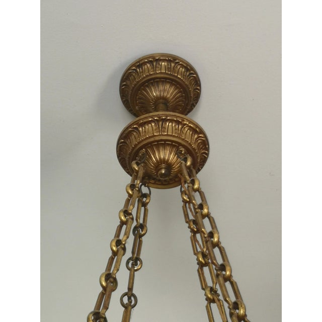 Empire Style Bronze Chandelier, France For Sale - Image 9 of 17