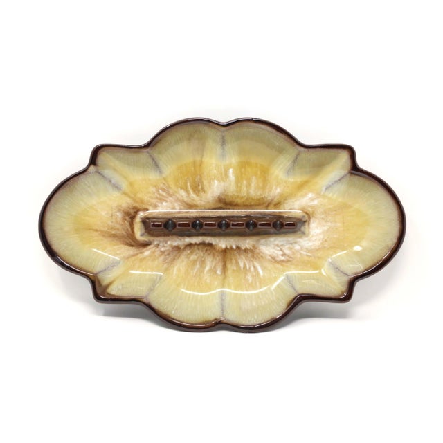 Ceramic Mid-Century Drip Glaze Ceramic Ashtray For Sale - Image 7 of 7