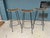 1960s Set of Three Attributed to Arthur Umanoff Crescent Bar Stools — Iron & Wicker, C. 1960s For Sale - Image 5 of 6