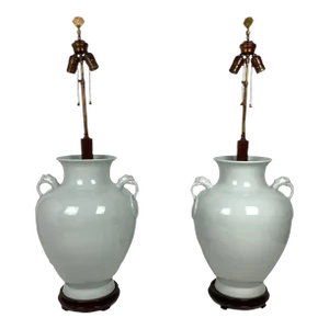 Large Asain Lamps Set of 2