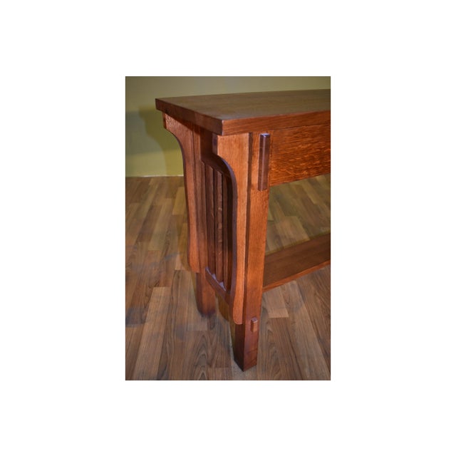 Arts & Crafts Crofter Console Table - Walnut For Sale In Chicago - Image 6 of 12