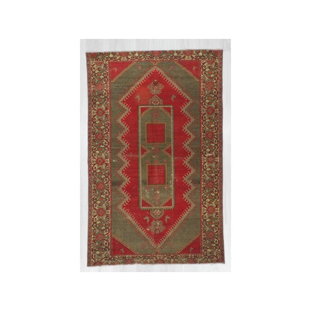 Textile Vintage Persian Malayer Red and Brown Wool Rug - 3′9″ × 6′ For Sale - Image 7 of 7