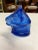 Vintage, Atterbury, cobalt blue, glass Bull’s Head, mustard pot.