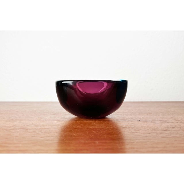 Vintage Italian Sommerso Murano Glass Bowl, 1970s For Sale - Image 5 of 18