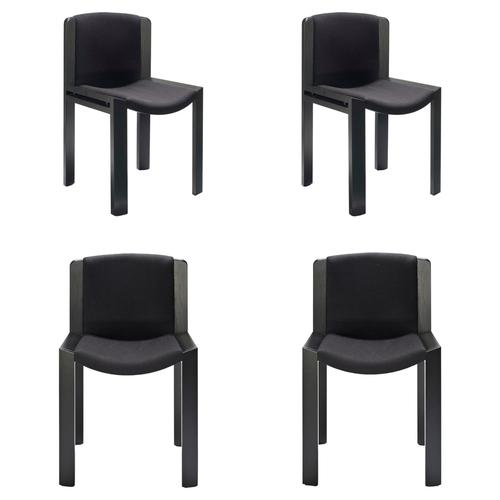 Model 300 Chairs in Wood and Kvadrat Fabric by Joe Colombo, Set of 4 For Sale - Image 13 of 13