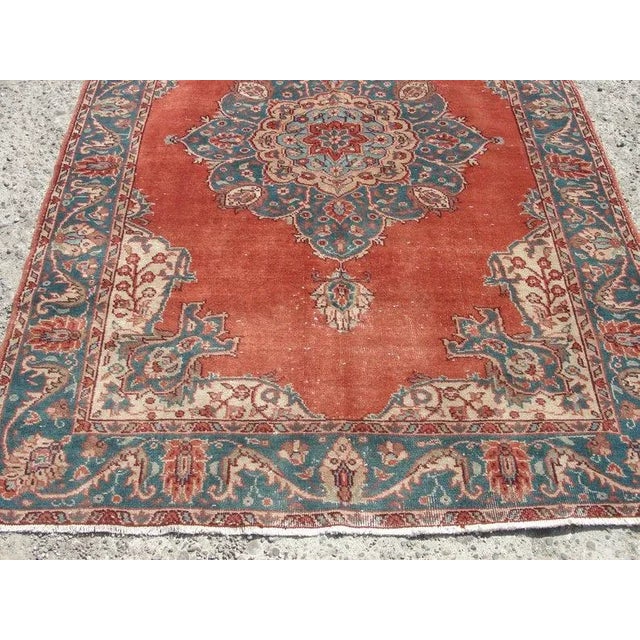 Hand Wowen Wool Turkish Rug, Rug,Vintage Rug,Beatifull Color Combination Turkish Retro Rug, Home Decor 5'3" X 7'8" , Ft For Sale - Image 4 of 11