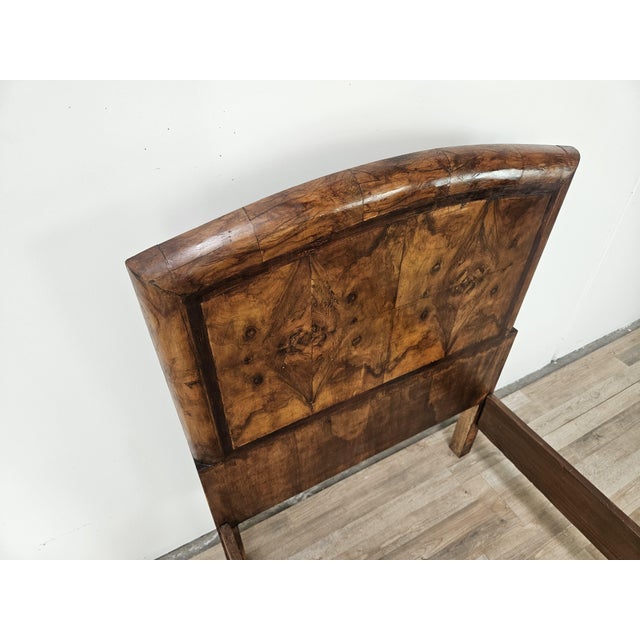 1940s Art Deco Tuscan Single Bed in Briar, 1940 For Sale - Image 5 of 15