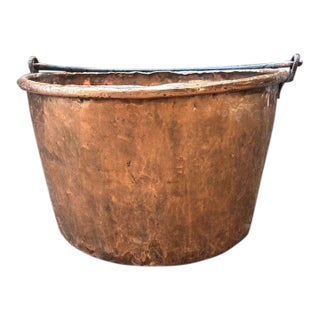 21" Copper Cauldron Pot For Sale