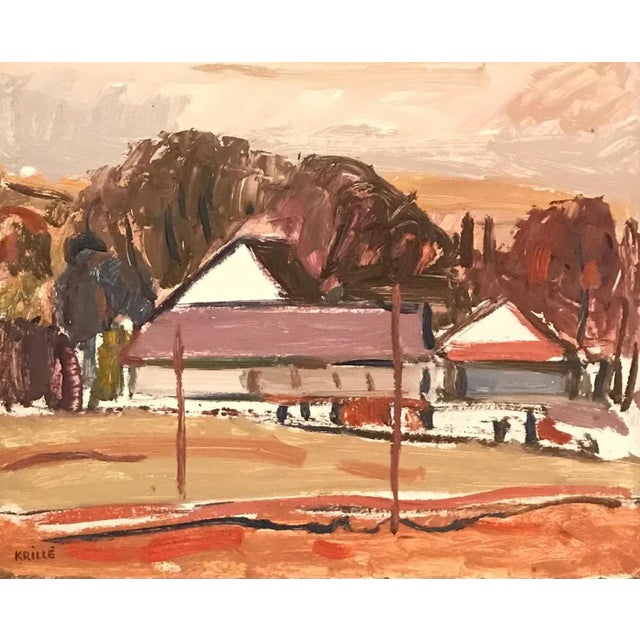 Jean Krillé, Tableau No. 45, Oil on Cardboard For Sale - Image 7 of 7