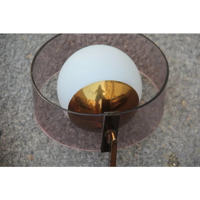 1960s Mid-Century Modern Acrylic Glass and Brass Wall Sconces from Stilux Milano, 1960s, Set of 2 For Sale - Image 5 of 8