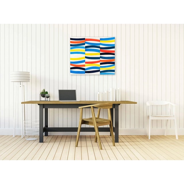 Abstract Kim Uchiyama "Waterway Ii", Painting For Sale - Image 3 of 4