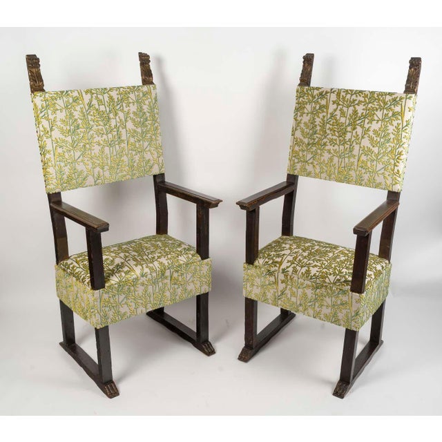 Antique High Period Style Armchairs, 1800s, Set of 2 For Sale - Image 4 of 9