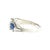 Art Nouveau style ring. The ring features a 0.68 carat marquise-cut white diamond. The diamond has a clarity of SI1 and a...