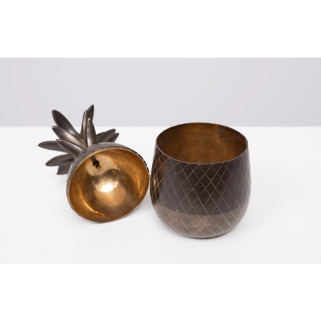 Vintage Brass & Bronze Pineapple Box, France, 1960s For Sale - Image 4 of 8