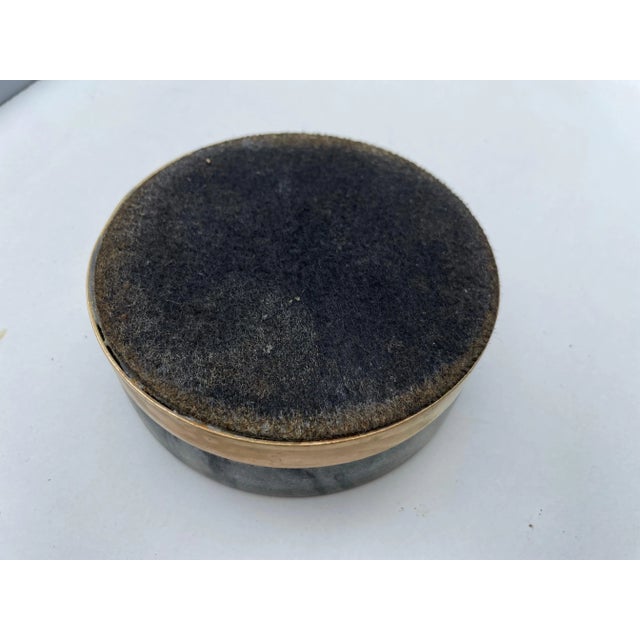 Italian Grey Vide Poche Ashtray in Marble and Brass, 1960 For Sale - Image 6 of 9