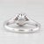 2010s 0.94ctw Round Diamond Halo Engagement Ring 14k White Gold Size 6.75 Gia Cathedral For Sale - Image 5 of 8