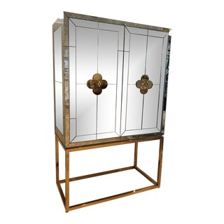 Jonathan Adler Delphine Mirrored Bar For Sale